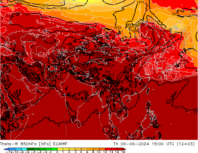 Theta-W 850hPa ECMWF jue 06.06.2024 15 UTC