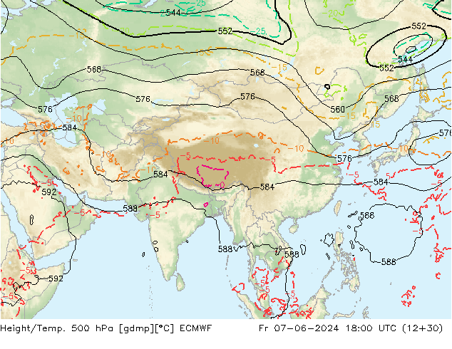 Z500/Yağmur (+YB)/Z850 ECMWF Cu 07.06.2024 18 UTC