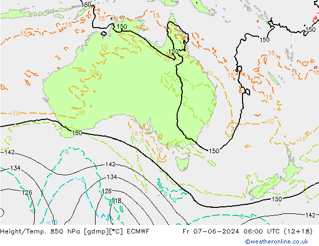 Z500/Rain (+SLP)/Z850 ECMWF Fr 07.06.2024 06 UTC