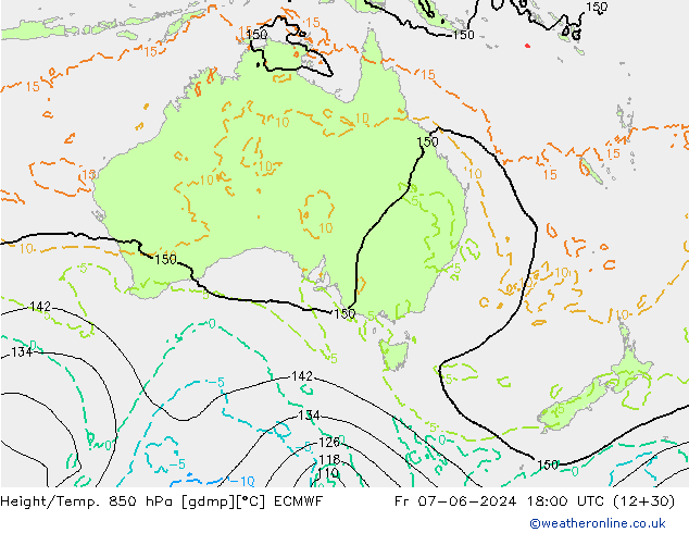 Yükseklik/Sıc. 850 hPa ECMWF Cu 07.06.2024 18 UTC