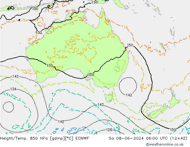 Z500/Rain (+SLP)/Z850 ECMWF sab 08.06.2024 06 UTC