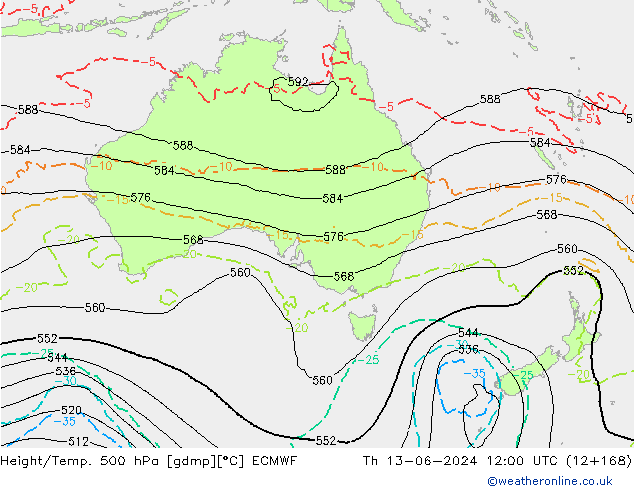 Z500/Regen(+SLP)/Z850 ECMWF do 13.06.2024 12 UTC