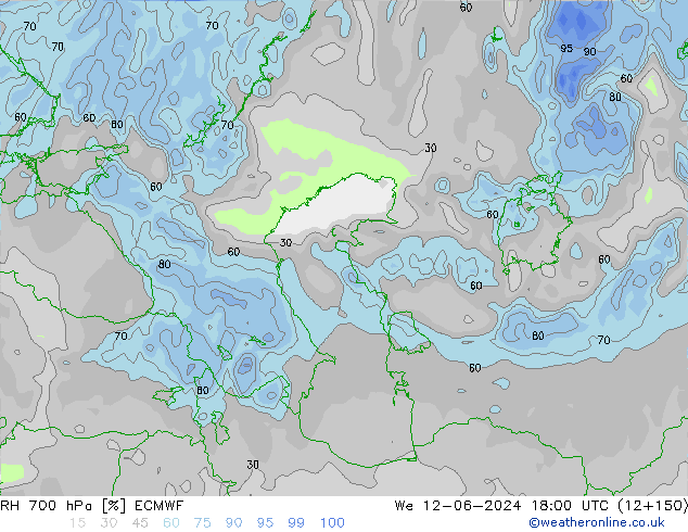 RV 700 hPa ECMWF wo 12.06.2024 18 UTC