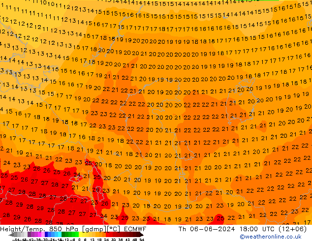 Z500/Rain (+SLP)/Z850 ECMWF Qui 06.06.2024 18 UTC