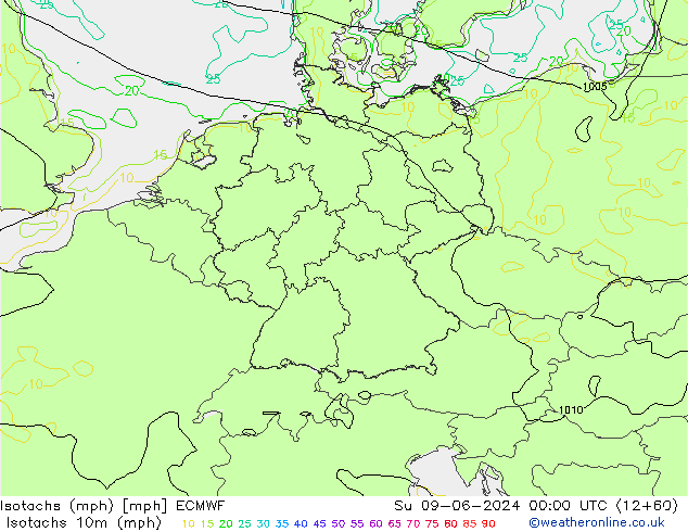 Isotachs (mph) ECMWF dim 09.06.2024 00 UTC