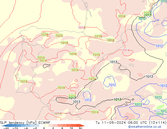 tendencja ECMWF wto. 11.06.2024 06 UTC