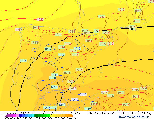 Thck 500-1000hPa ECMWF Th 06.06.2024 15 UTC