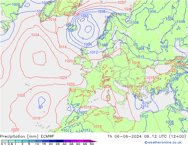 precipitação ECMWF Qui 06.06.2024 12 UTC