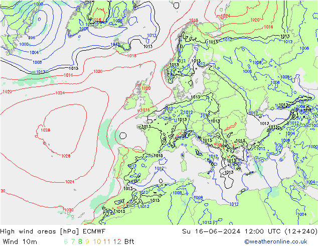 Sturmfelder ECMWF So 16.06.2024 12 UTC