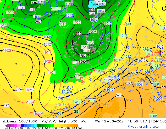 Thck 500-1000hPa ECMWF St 12.06.2024 18 UTC