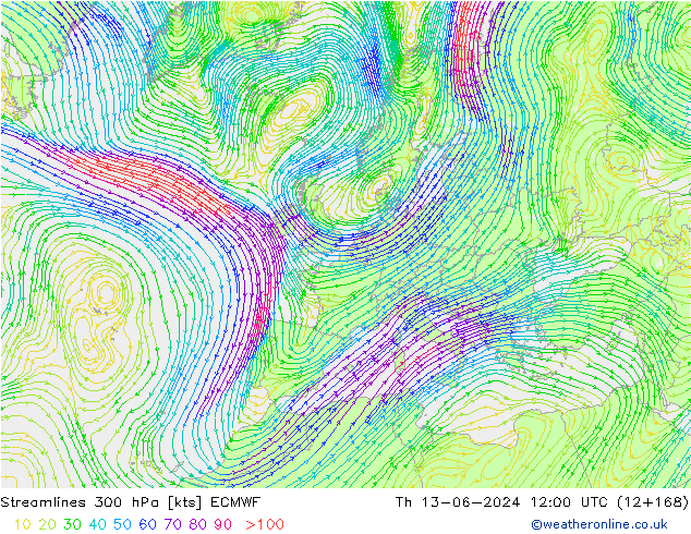  300 hPa ECMWF  13.06.2024 12 UTC