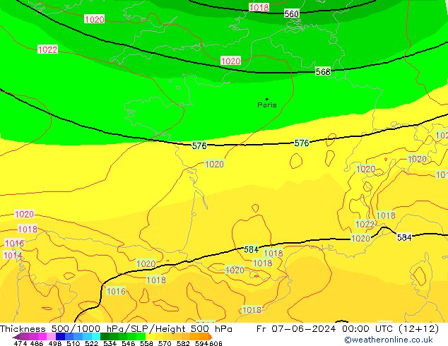 Thck 500-1000hPa ECMWF ven 07.06.2024 00 UTC