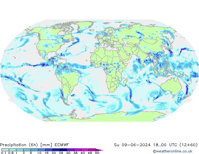 Z500/Rain (+SLP)/Z850 ECMWF dom 09.06.2024 00 UTC