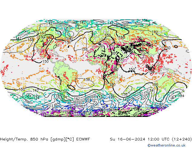 Z500/Rain (+SLP)/Z850 ECMWF  16.06.2024 12 UTC