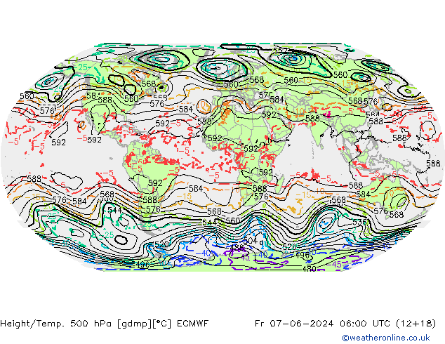 Z500/Rain (+SLP)/Z850 ECMWF  07.06.2024 06 UTC