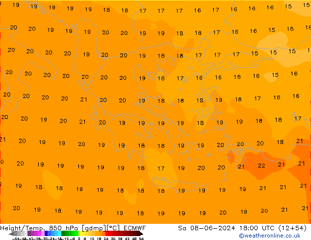 Z500/Rain (+SLP)/Z850 ECMWF сб 08.06.2024 18 UTC