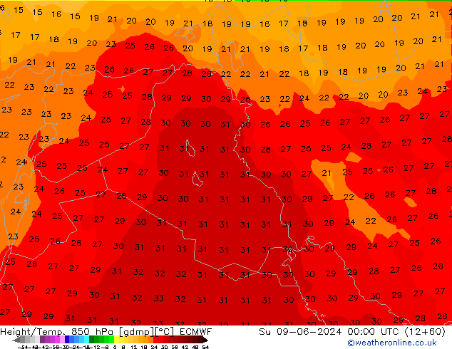 Z500/Rain (+SLP)/Z850 ECMWF Su 09.06.2024 00 UTC