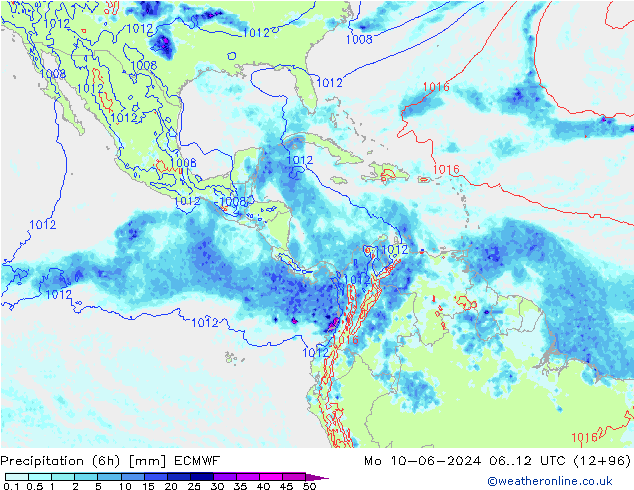 Z500/Regen(+SLP)/Z850 ECMWF ma 10.06.2024 12 UTC