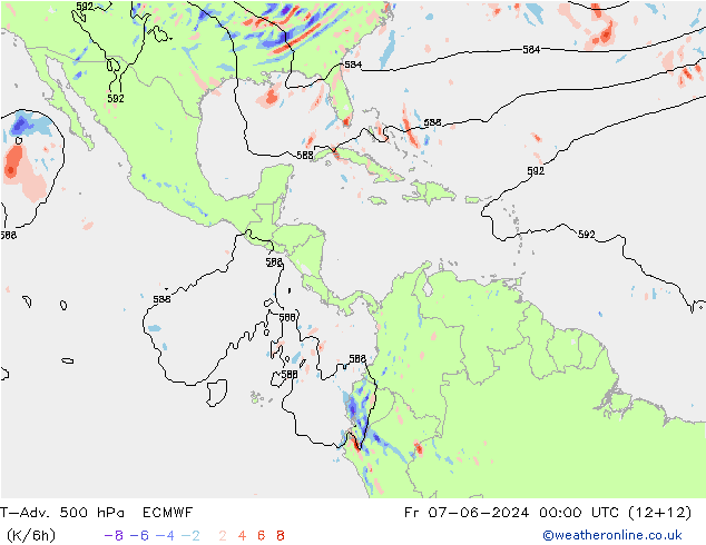 T-Adv. 500 hPa ECMWF ven 07.06.2024 00 UTC