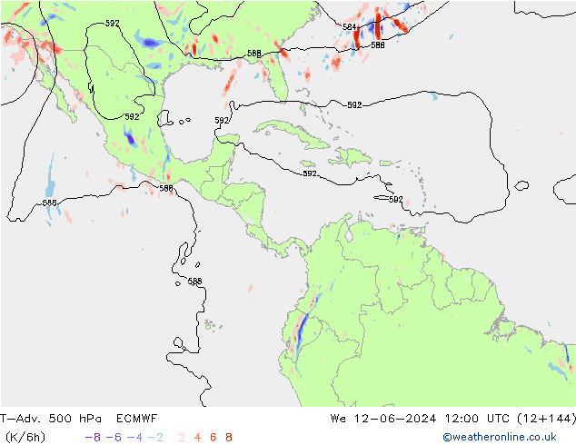 T-Adv. 500 hPa ECMWF We 12.06.2024 12 UTC