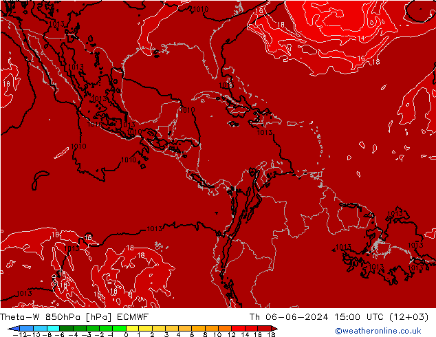 Theta-W 850hPa ECMWF jeu 06.06.2024 15 UTC