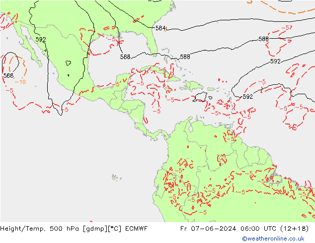 Z500/Rain (+SLP)/Z850 ECMWF Sex 07.06.2024 06 UTC