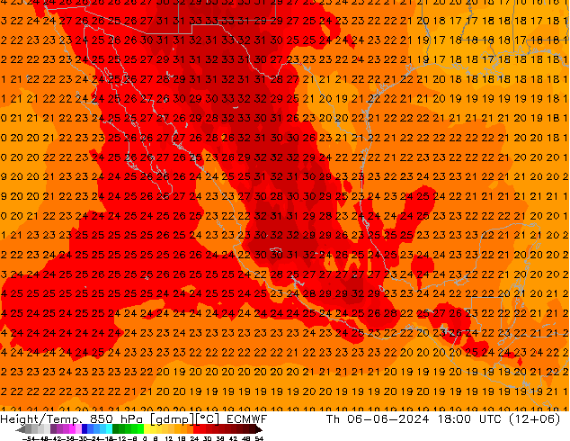 Z500/Rain (+SLP)/Z850 ECMWF Qui 06.06.2024 18 UTC