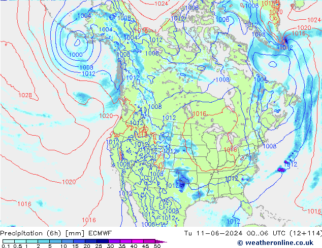 Z500/Rain (+SLP)/Z850 ECMWF  11.06.2024 06 UTC