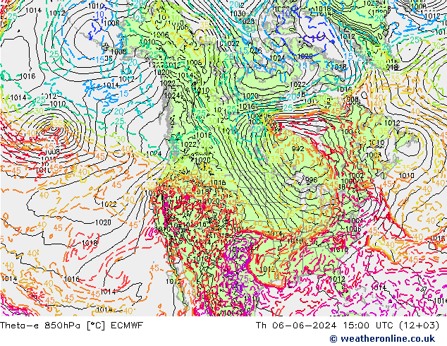 Theta-e 850hPa ECMWF Do 06.06.2024 15 UTC