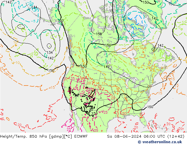 Z500/Rain (+SLP)/Z850 ECMWF  08.06.2024 06 UTC