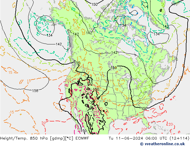 Z500/Rain (+SLP)/Z850 ECMWF  11.06.2024 06 UTC