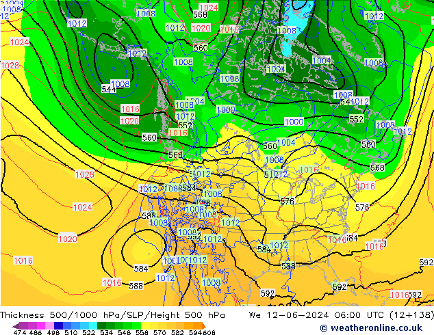 Thck 500-1000hPa ECMWF We 12.06.2024 06 UTC