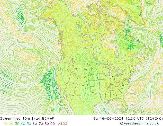 Stromlinien 10m ECMWF So 16.06.2024 12 UTC