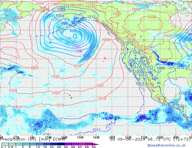 opad (6h) ECMWF nie. 09.06.2024 12 UTC