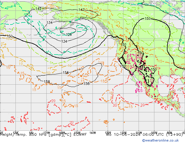 Z500/Rain (+SLP)/Z850 ECMWF Mo 10.06.2024 06 UTC