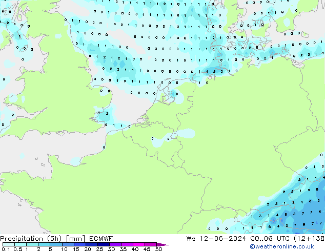 Z500/Rain (+SLP)/Z850 ECMWF ср 12.06.2024 06 UTC