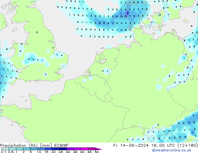 Z500/Rain (+SLP)/Z850 ECMWF Fr 14.06.2024 00 UTC