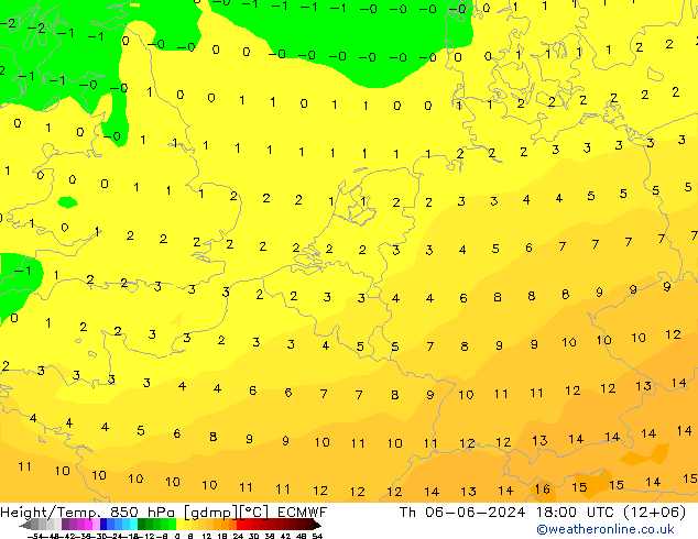 Z500/Rain (+SLP)/Z850 ECMWF Do 06.06.2024 18 UTC