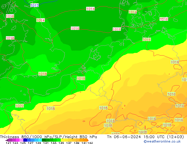 Thck 850-1000 hPa ECMWF Th 06.06.2024 15 UTC