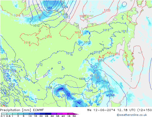 осадки ECMWF ср 12.06.2024 18 UTC