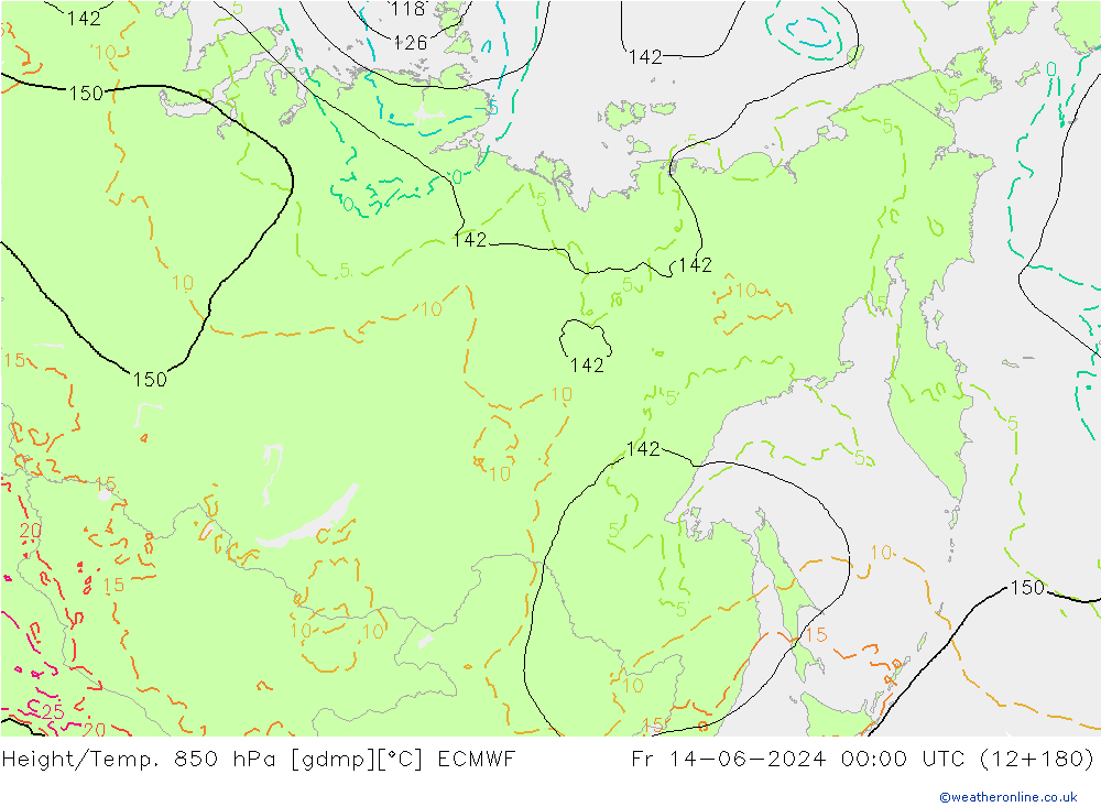 Z500/Rain (+SLP)/Z850 ECMWF Sex 14.06.2024 00 UTC