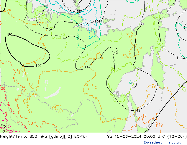 Z500/Rain (+SLP)/Z850 ECMWF so. 15.06.2024 00 UTC