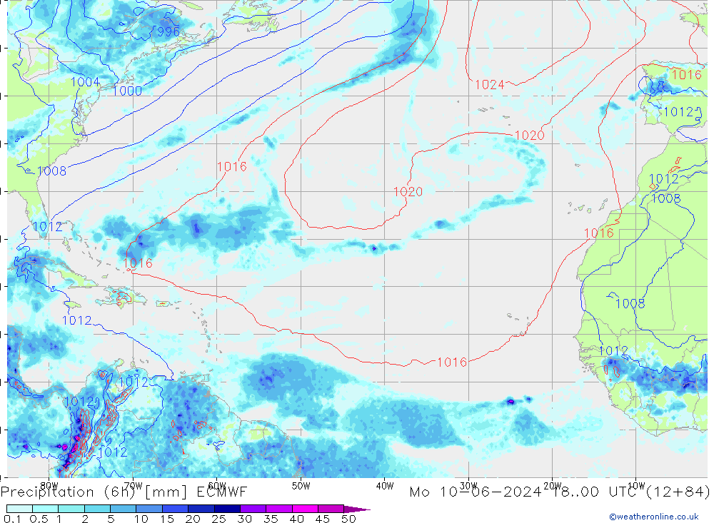 Z500/Regen(+SLP)/Z850 ECMWF ma 10.06.2024 00 UTC