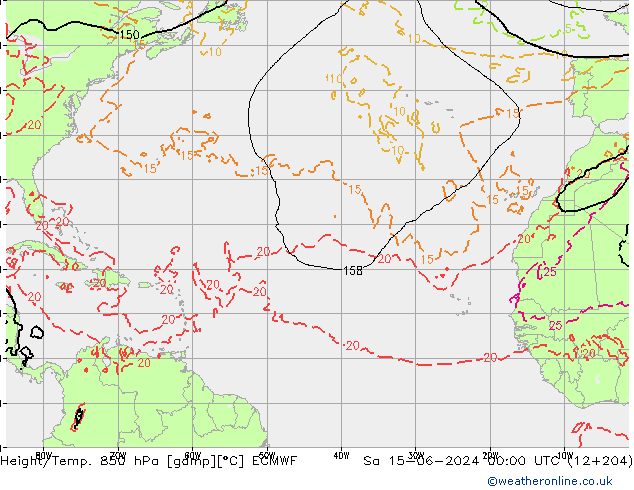 Z500/Rain (+SLP)/Z850 ECMWF Sáb 15.06.2024 00 UTC
