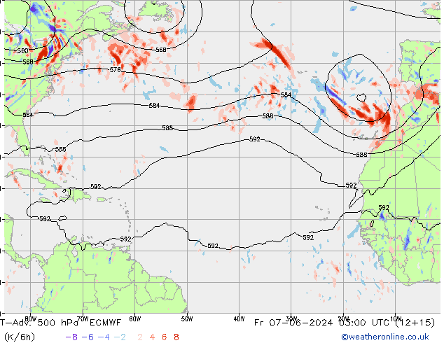 T-Adv. 500 hPa ECMWF Fr 07.06.2024 03 UTC