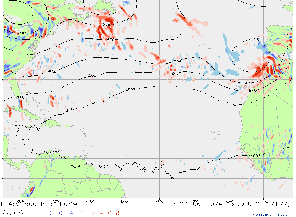 T-Adv. 500 hPa ECMWF Fr 07.06.2024 15 UTC