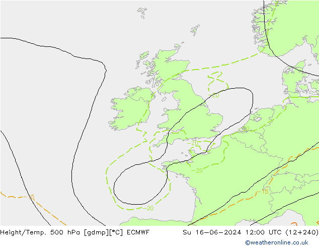 Z500/Rain (+SLP)/Z850 ECMWF  16.06.2024 12 UTC