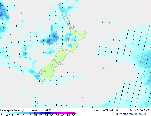 Z500/Rain (+SLP)/Z850 ECMWF ven 07.06.2024 00 UTC