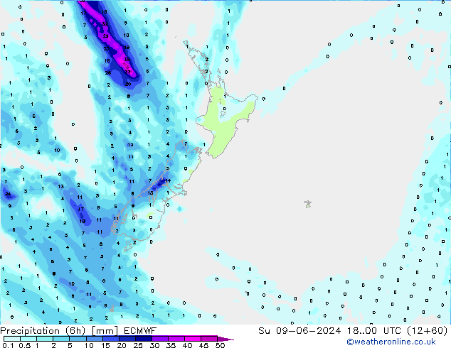 Z500/Rain (+SLP)/Z850 ECMWF Ne 09.06.2024 00 UTC