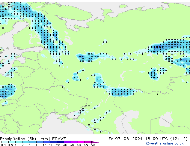 Z500/Rain (+SLP)/Z850 ECMWF Fr 07.06.2024 00 UTC